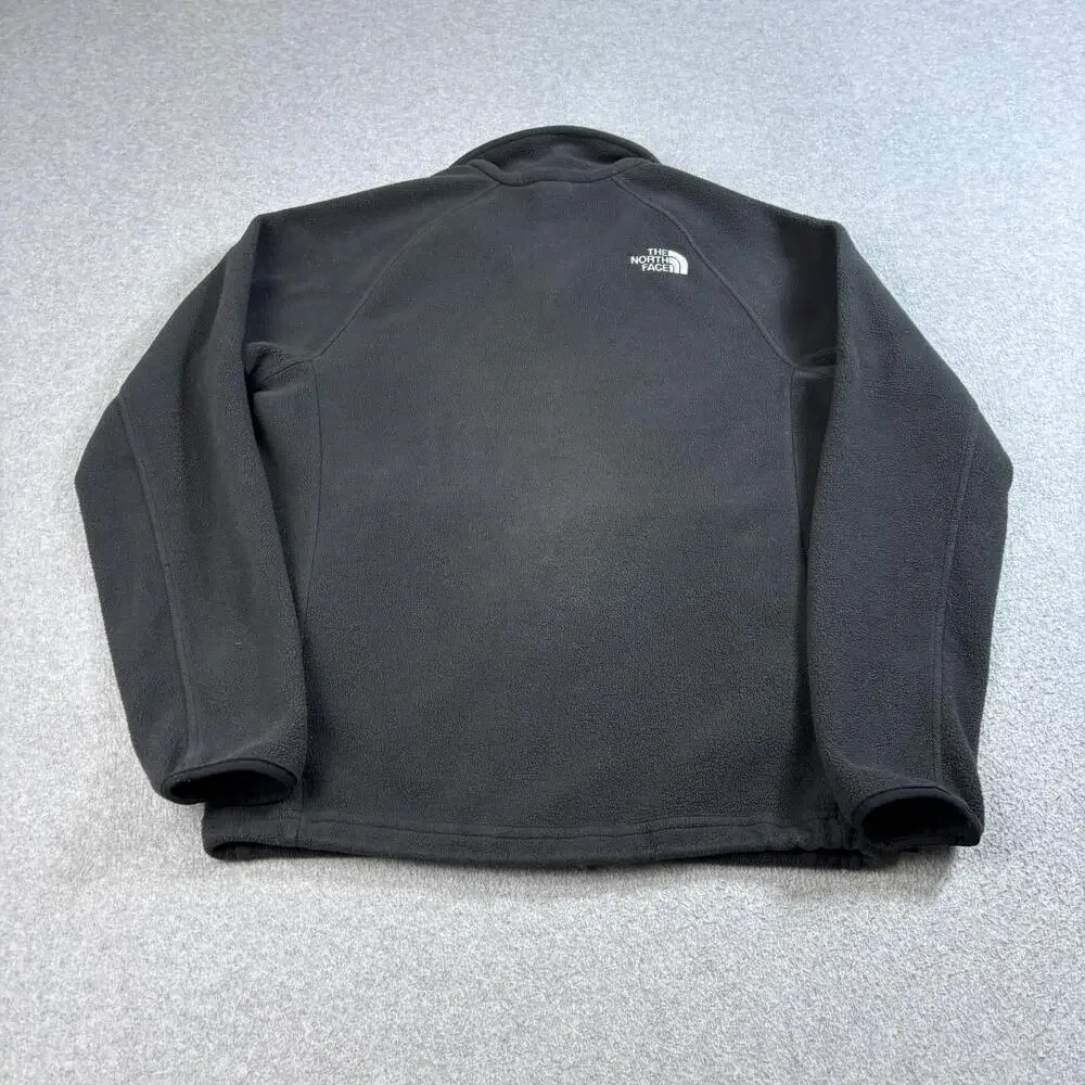 North Face Jacket Mens Small Black Full Zip Fleece Outdoor Layering Hiking Climb